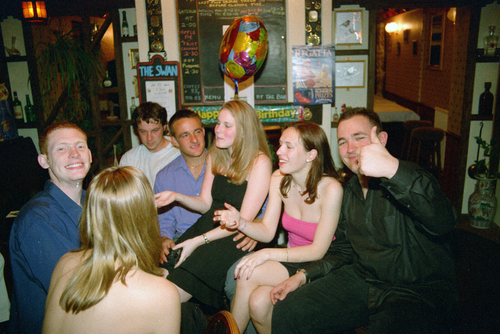Thumbs up from Lorraine's 21st Birthday, The Swan, Suffolk - 10th June 2000