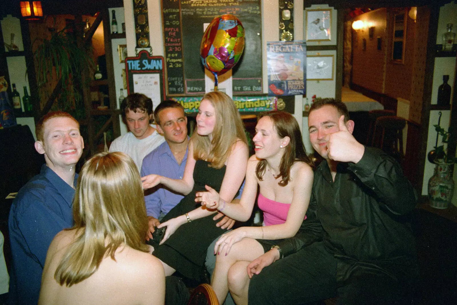 Thumbs up, from Lorraine's 21st Birthday, The Swan, Suffolk - 10th June 2000