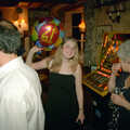 Lorraine's 21st Birthday, The Swan, Suffolk - 10th June 2000, Lorraine takes her balloon for a tour of the pub