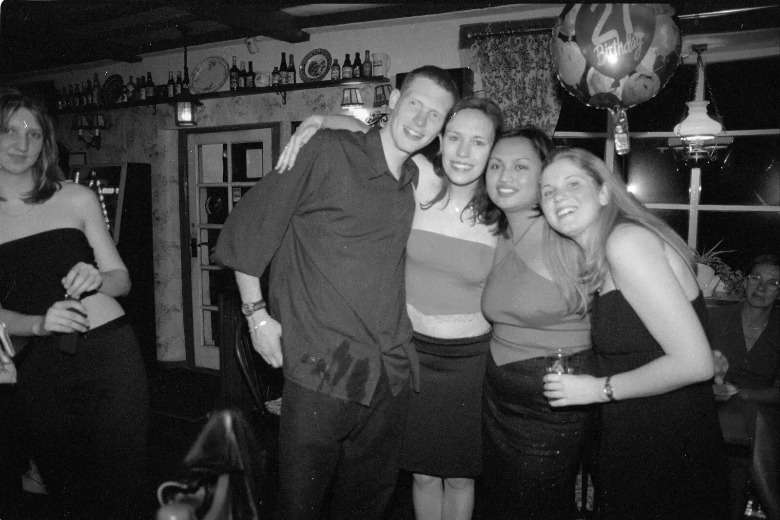 Rainey's gang, from Lorraine's 21st Birthday, The Swan, Suffolk - 10th June 2000