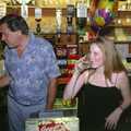 Lorraine's 21st Birthday, The Swan, Suffolk - 10th June 2000, Alan and Lorraine behind the bar