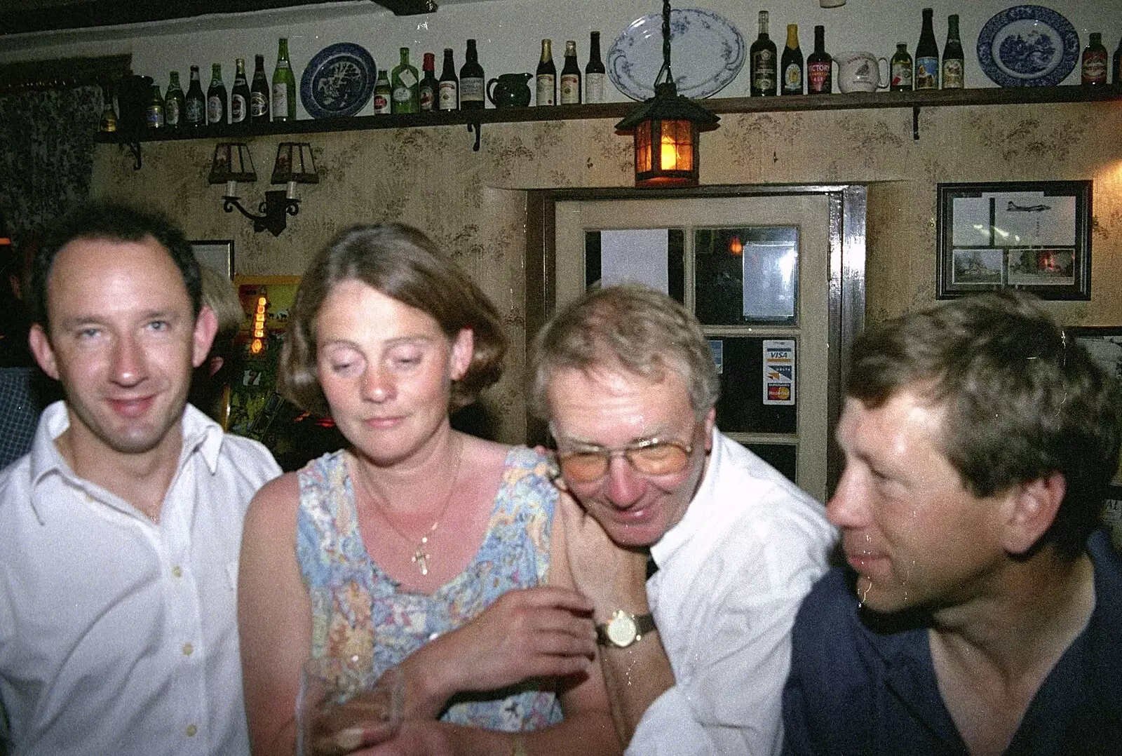 John Willy piles in to the bar, from Lorraine's 21st Birthday, The Swan, Suffolk - 10th June 2000