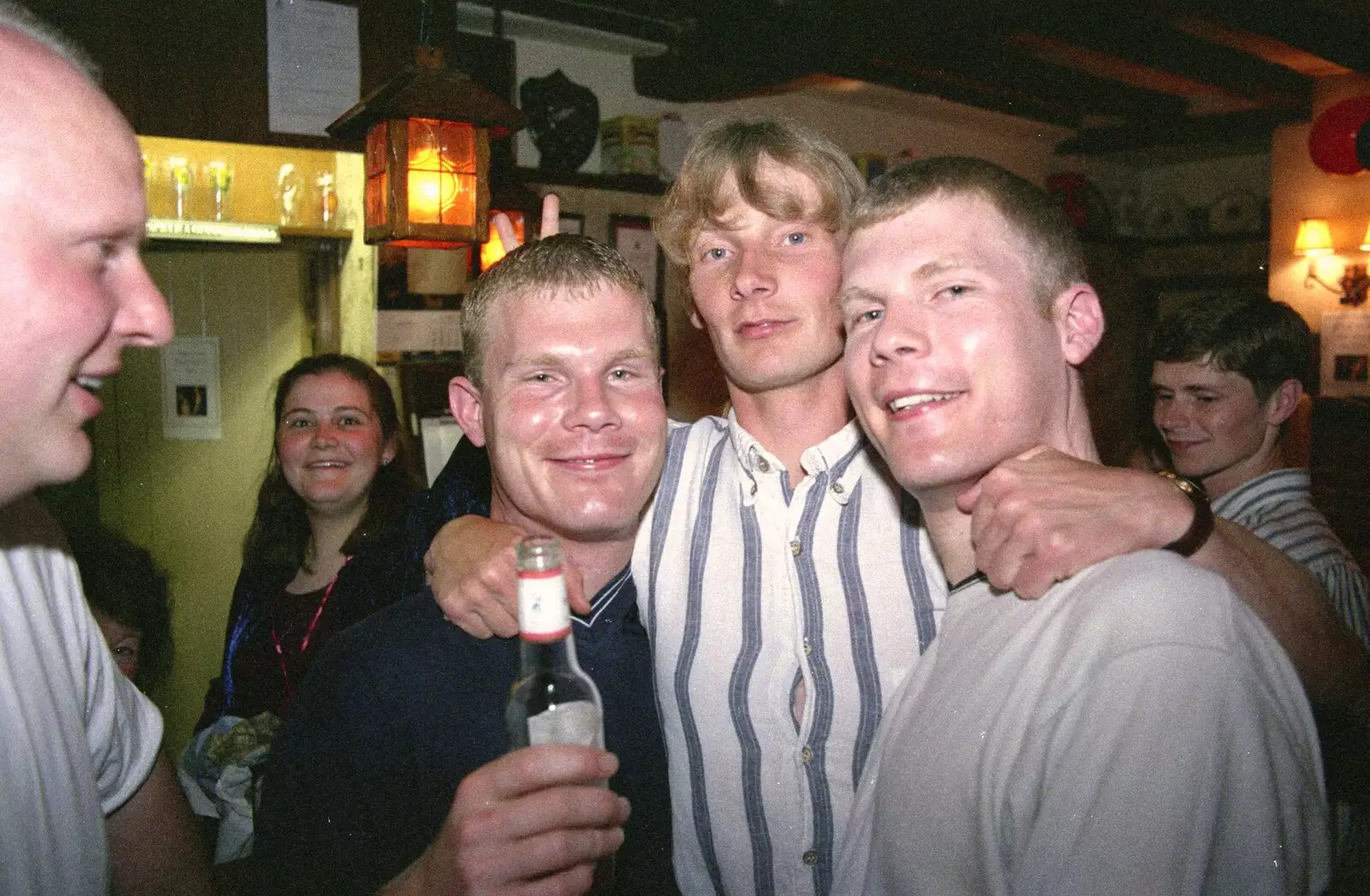 Mikey P, Jimmy and Andy, from Lorraine's 21st Birthday, The Swan, Suffolk - 10th June 2000