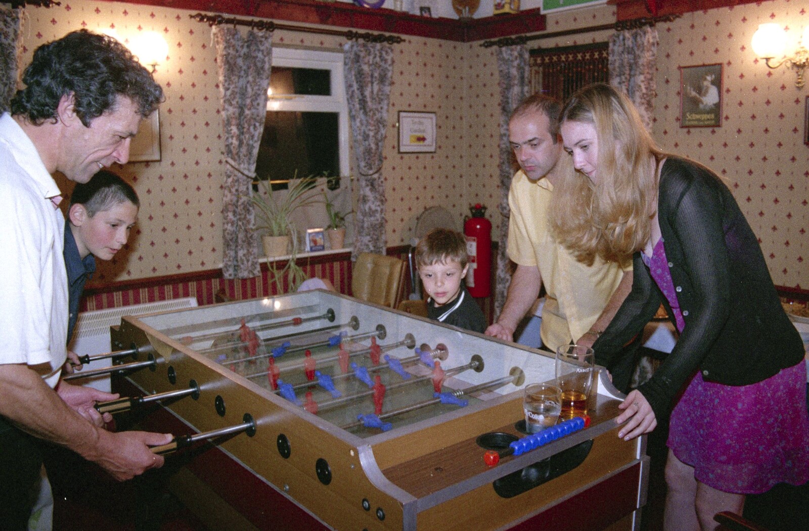 Lorraine's 21st Birthday, The Swan, Suffolk - 10th June 2000: Meanwhile, there's table football in the family room