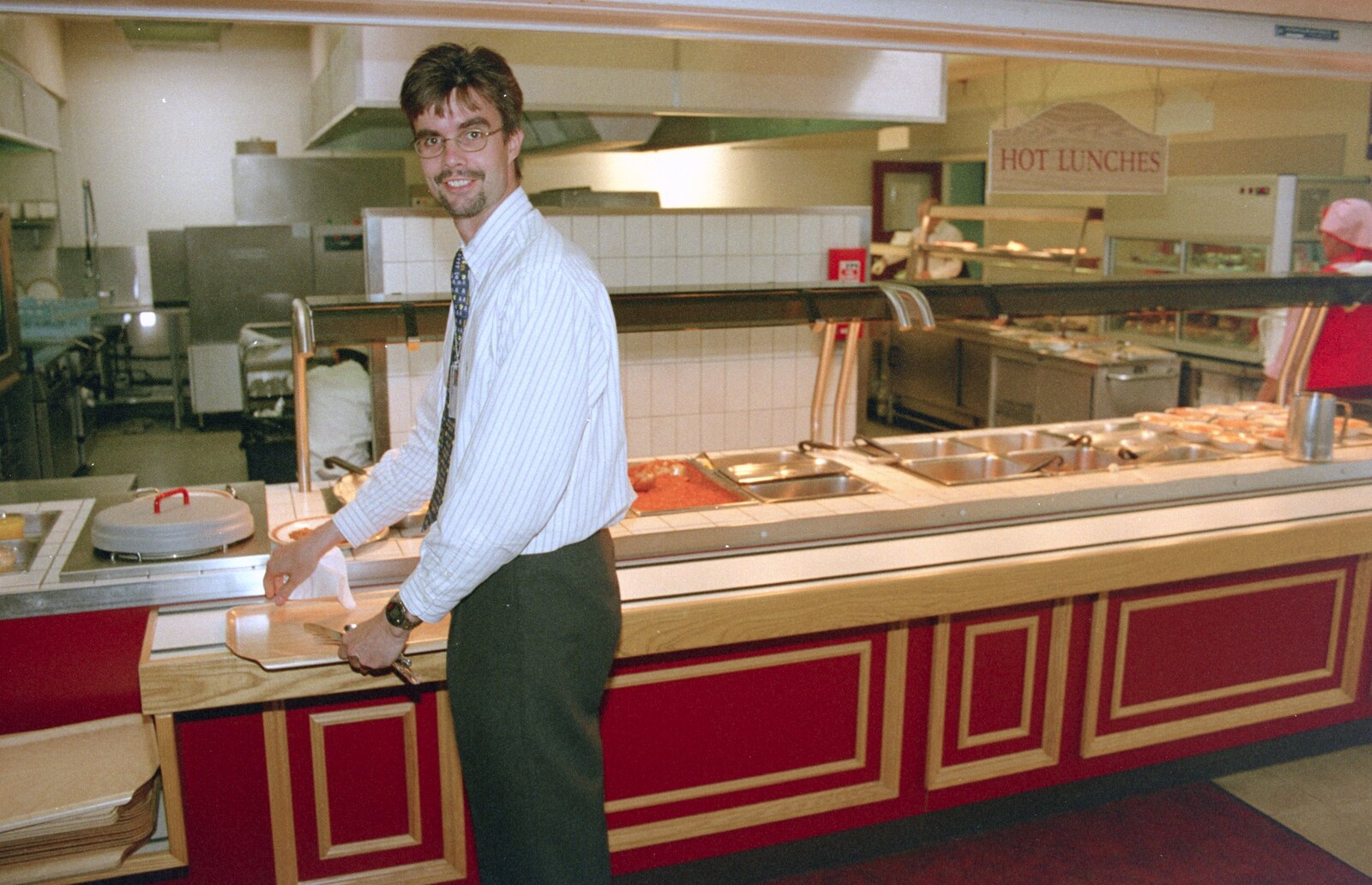 A Last Few Days at CISU, Suffolk County Council, Ipswich - 11th June 2000: Dan queues up for some canteen grub