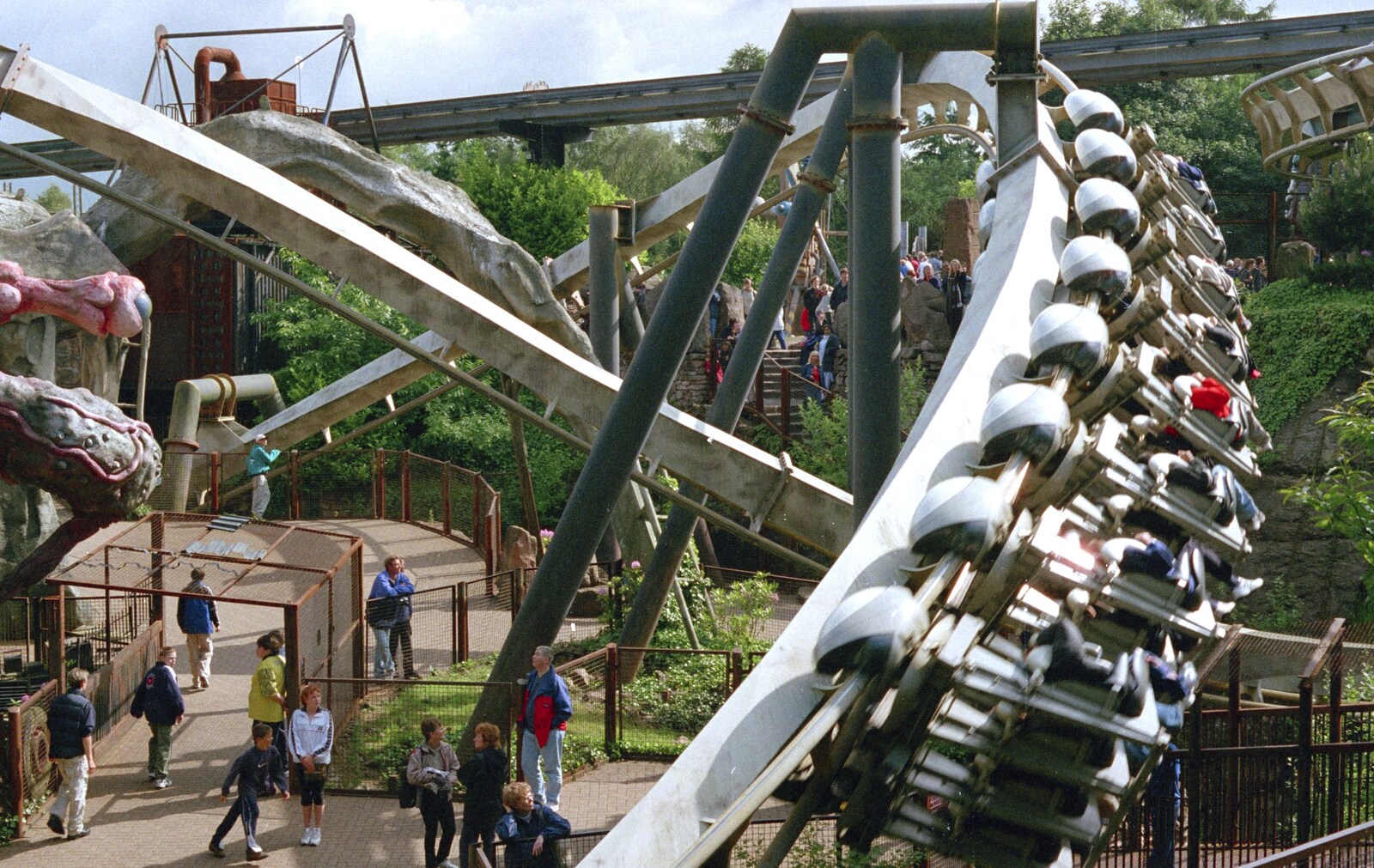 A Trip to Alton Towers, Staffordshire - 15th June 2000: A tangle of rollercoasters