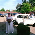 Helen arrives in a Roller, Helen and Neil's Wedding, The Oaksmere, Brome, Suffolk - 4th August 2000