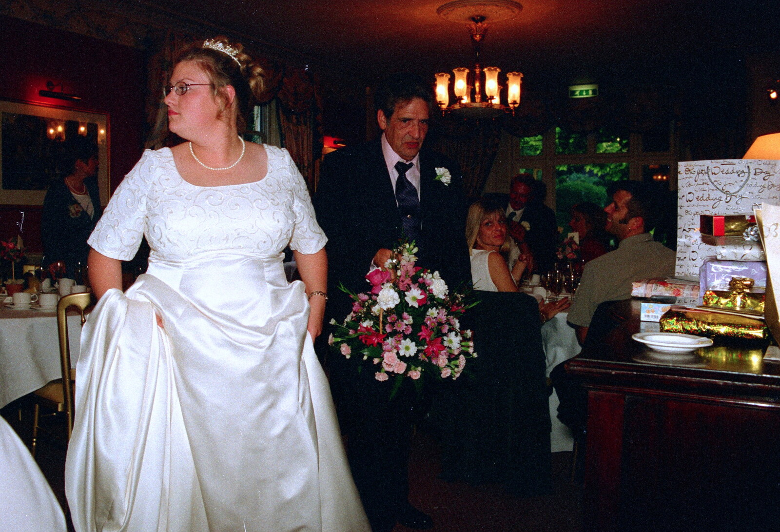 Helen roams around from Helen and Neil's Wedding, The Oaksmere, Brome, Suffolk - 4th August 2000