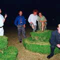 Paul sits on a small topiary hedge, Helen and Neil's Wedding, The Oaksmere, Brome, Suffolk - 4th August 2000