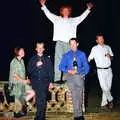 Wavy stands on a wall, Helen and Neil's Wedding, The Oaksmere, Brome, Suffolk - 4th August 2000