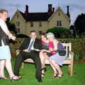 Outside in the dusk, Helen and Neil's Wedding, The Oaksmere, Brome, Suffolk - 4th August 2000
