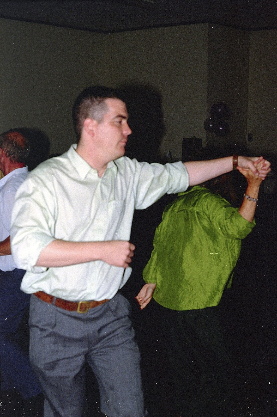 Jon dances with Lolly from Sean and Michelle's Wedding, Bashley FC, New Milton - 12th August 2000