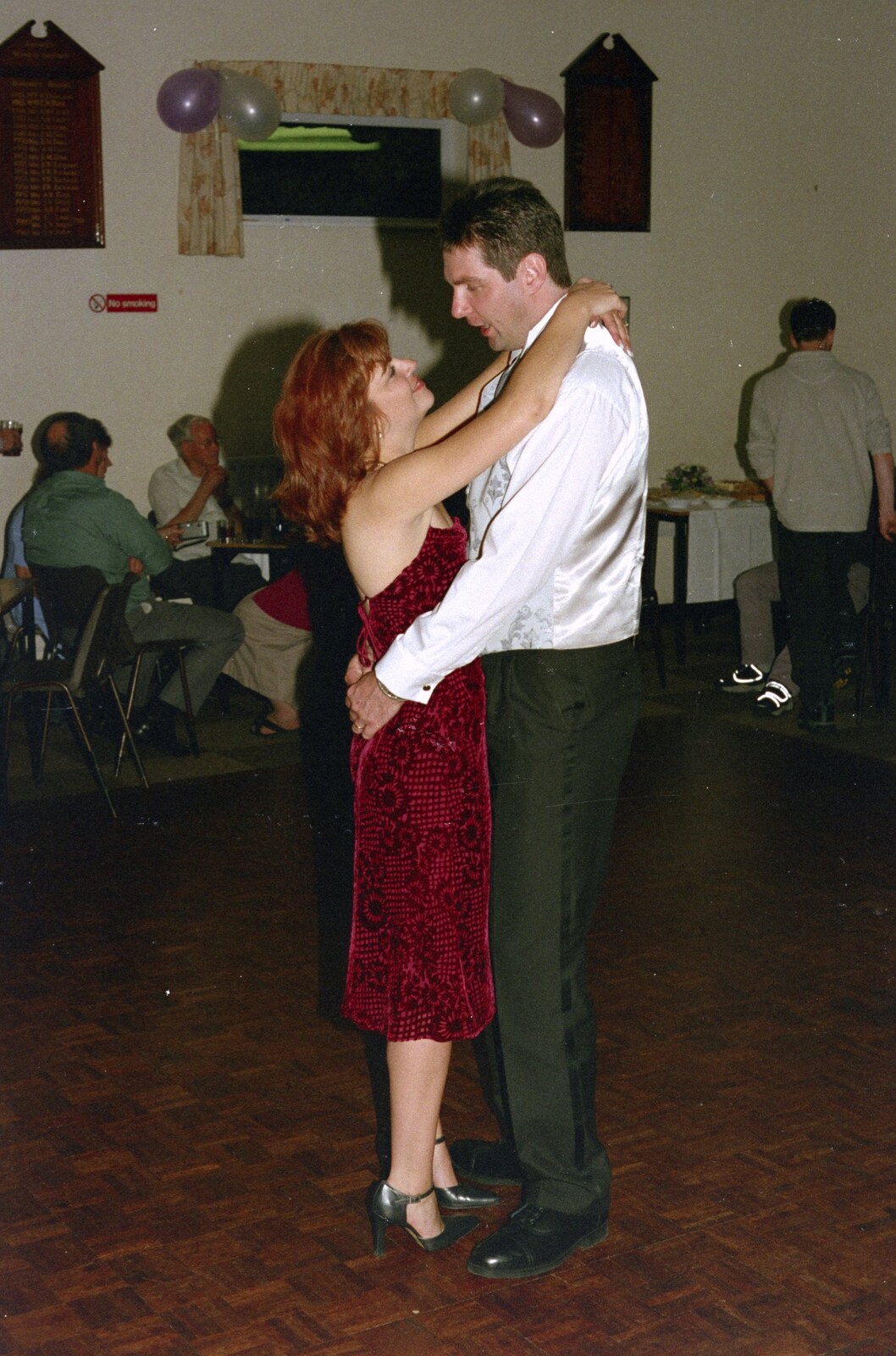 Michelle and Sean from Sean and Michelle's Wedding, Bashley FC, New Milton - 12th August 2000