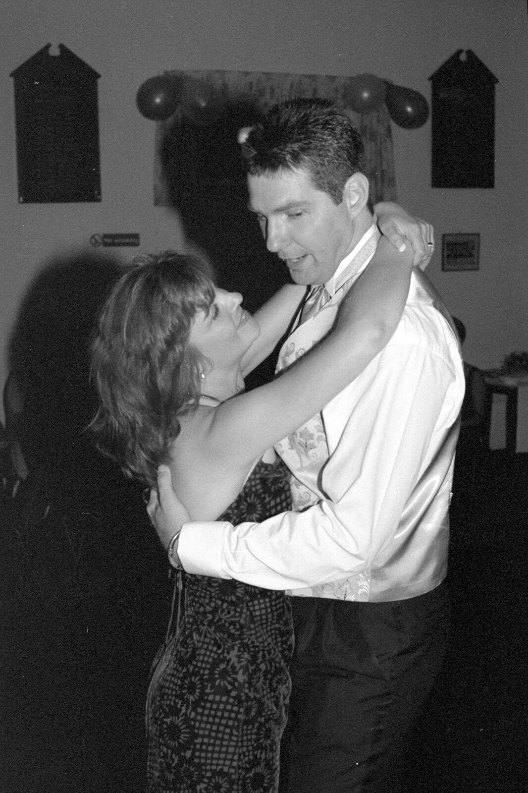 Michelle and Sean do a first dance from Sean and Michelle's Wedding, Bashley FC, New Milton - 12th August 2000
