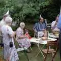 Party guests in the garden, Kai's 2nd and a Bit of Archery, Hampshire and Suffolk - 13th August 2000