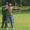 DH lets an arrow fly, Kai's 2nd and a Bit of Archery, Hampshire and Suffolk - 13th August 2000