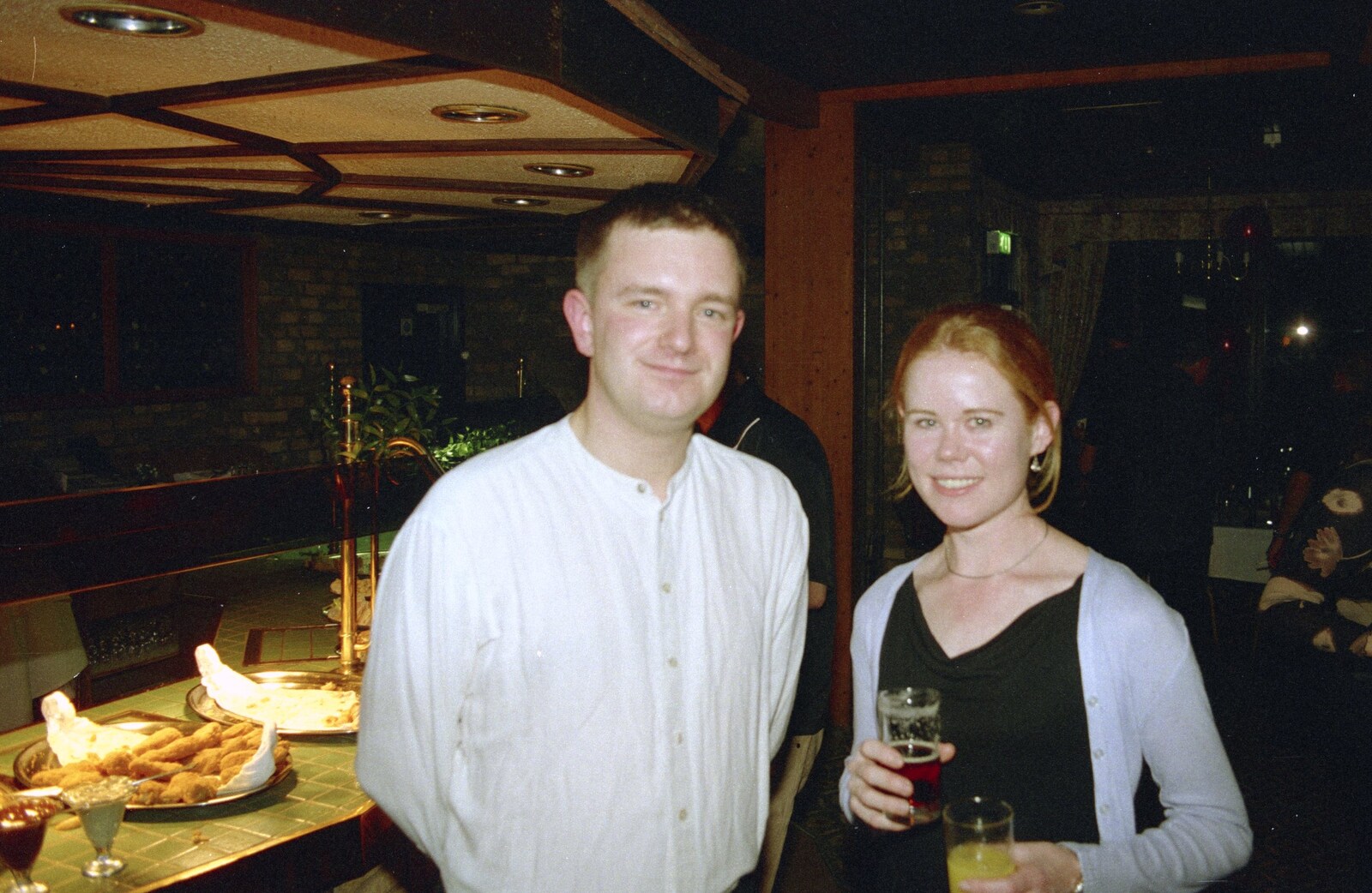 Nosher and Catherine from Paula's 3G Lab Wedding Reception, Huntingdon, Cambridgeshire - 4th September 2000