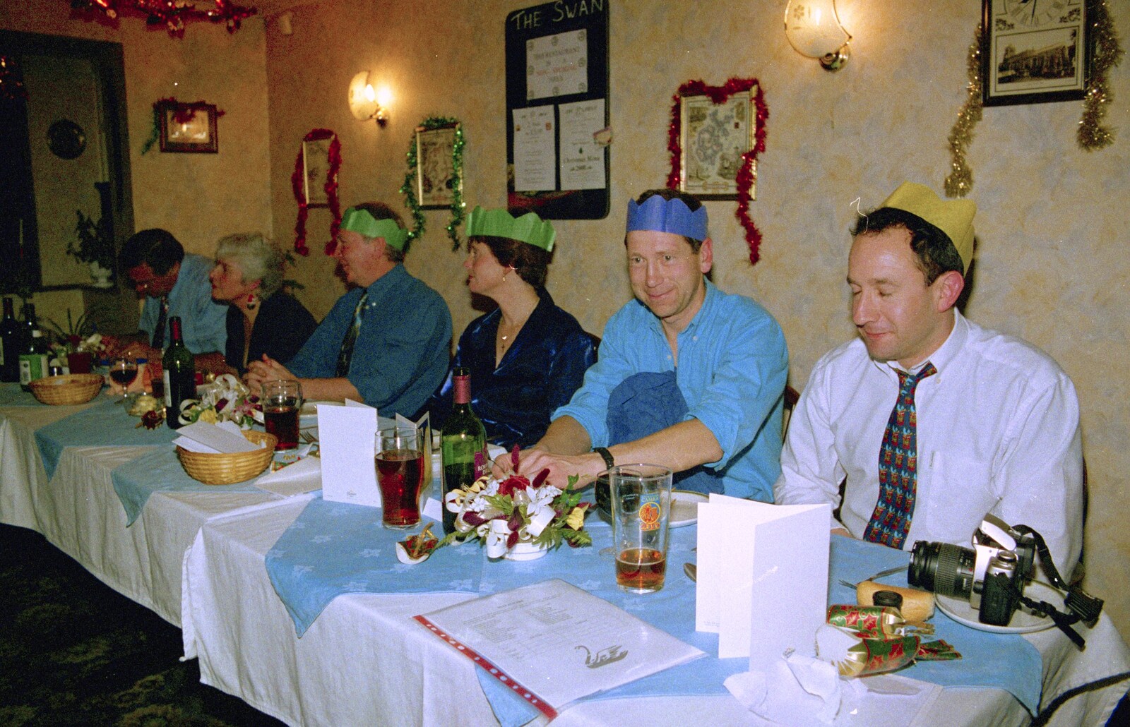 The top table from The BSCC Christmas Dinner, The Swan Inn, Brome, Suffolk - 8th December 2000