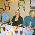Spammy looks up, The BSCC Christmas Dinner, The Swan Inn, Brome, Suffolk - 8th December 2000