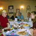 Post-dinner chatting, The BSCC Christmas Dinner, The Swan Inn, Brome, Suffolk - 8th December 2000