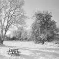 The back garden in snow, 3G Lab, and Building a Staircase, Brome, Suffolk - 11th February 2001