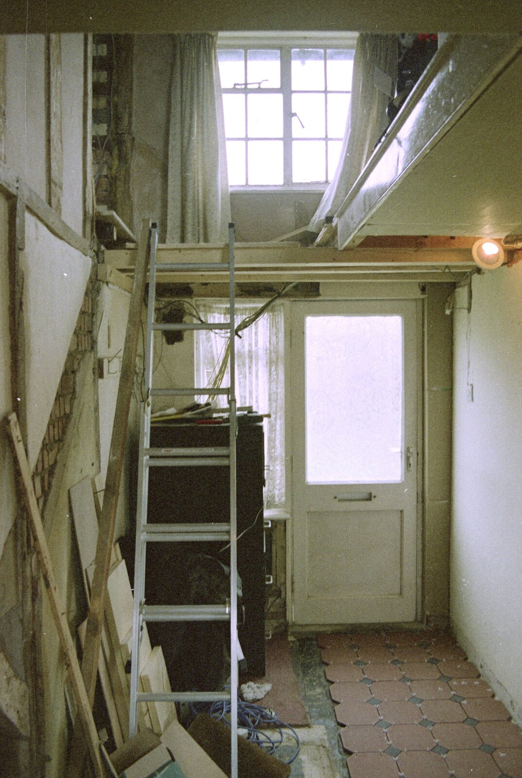 A view of upstairs from 3G Lab, and Building a Staircase, Brome, Suffolk - 11th February 2001
