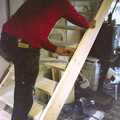 An adjustment is made, 3G Lab, and Building a Staircase, Brome, Suffolk - 11th February 2001