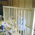 The Old Man works on the bannisters, 3G Lab, and Building a Staircase, Brome, Suffolk - 11th February 2001