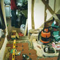 The Old Man is in the kitchen, Building a Staircase, Brome, Suffolk - 11th February 2001