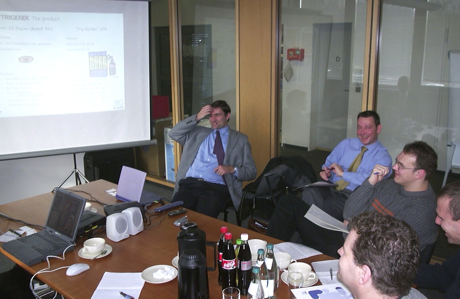 The presentation goes well from The 3G Lab Press Tour: Munich, Germany - 14th March 2001