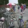 A pile of bikes, The BSCC Annual Bike Ride, Marquess of Exeter, Oakham, Rutland - 12th May 2001