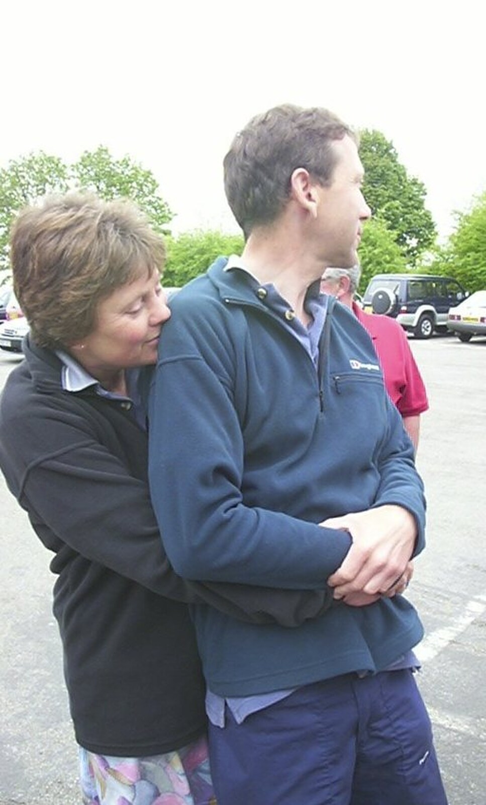 Pippa gives Apple a hug from The BSCC Annual Bike Ride, Marquess of Exeter, Oakham, Rutland - 12th May 2001