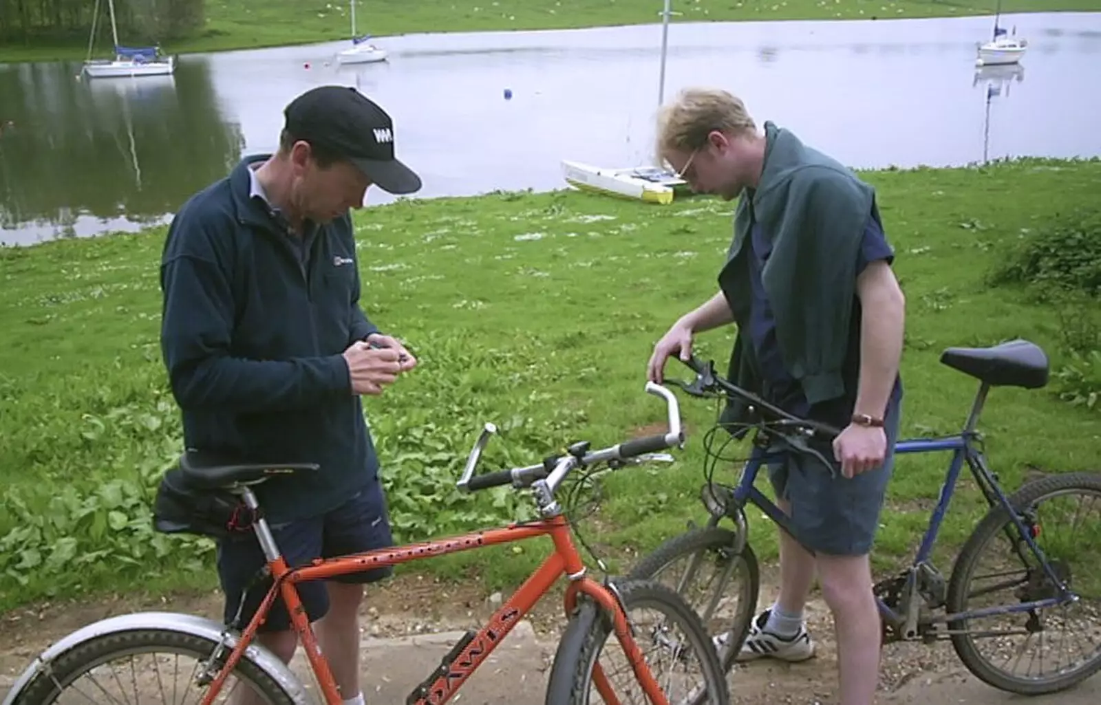 Apple and Paul, from The BSCC Annual Bike Ride, Marquess of Exeter, Oakham, Rutland - 12th May 2001