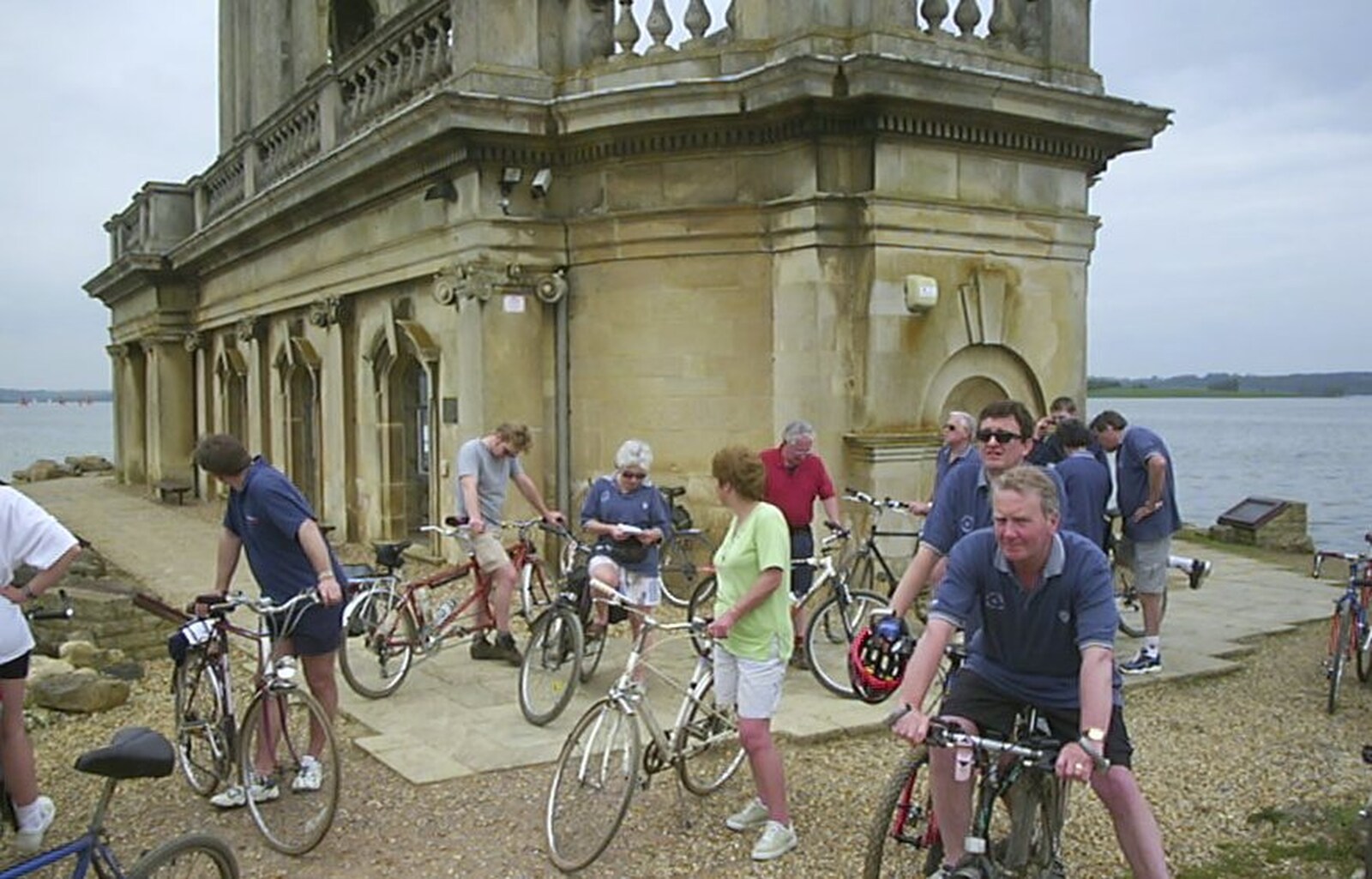 Lots of bikes milling around from The BSCC Annual Bike Ride, Marquess of Exeter, Oakham, Rutland - 12th May 2001