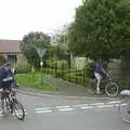 Waiting at a junction, The BSCC Annual Bike Ride, Marquess of Exeter, Oakham, Rutland - 12th May 2001