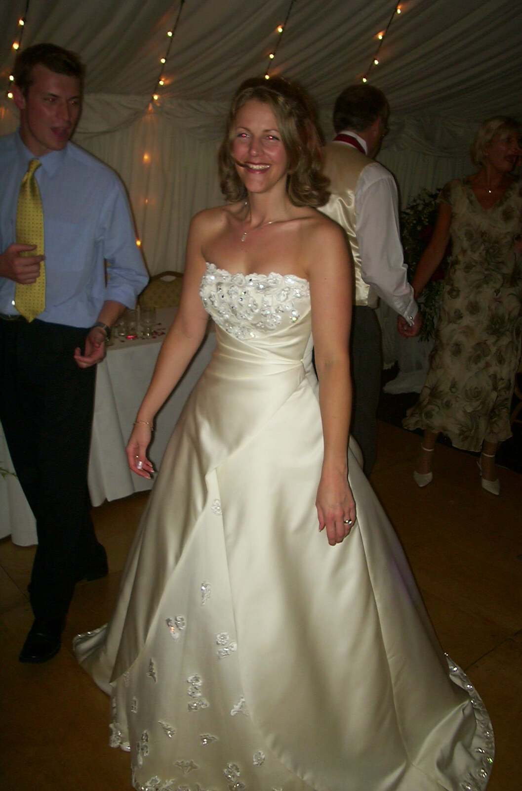 Genaya in the dress from Genaya's Wedding Reception, near Badwell Ash, Suffolk - 20th May 2001