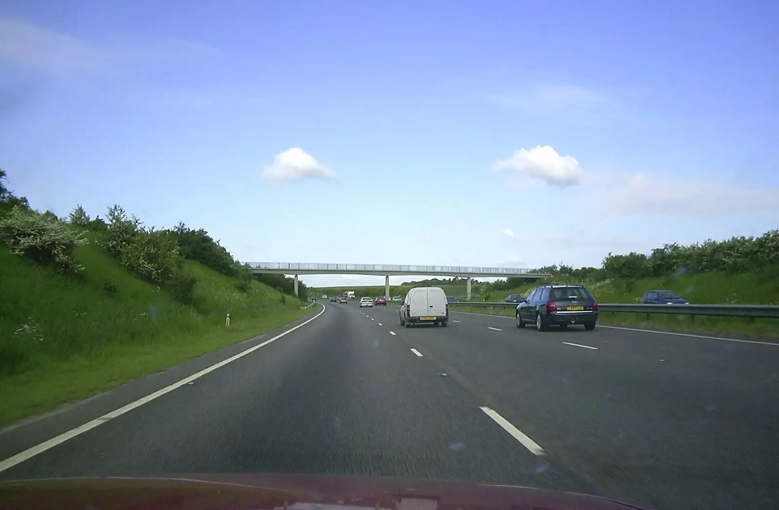 Mid-lane Tossers on the A14, from A BSCC Barbeque and Bill's 3G Lab Party, Papworth Everard, Cambridgeshire - 1st June 2001