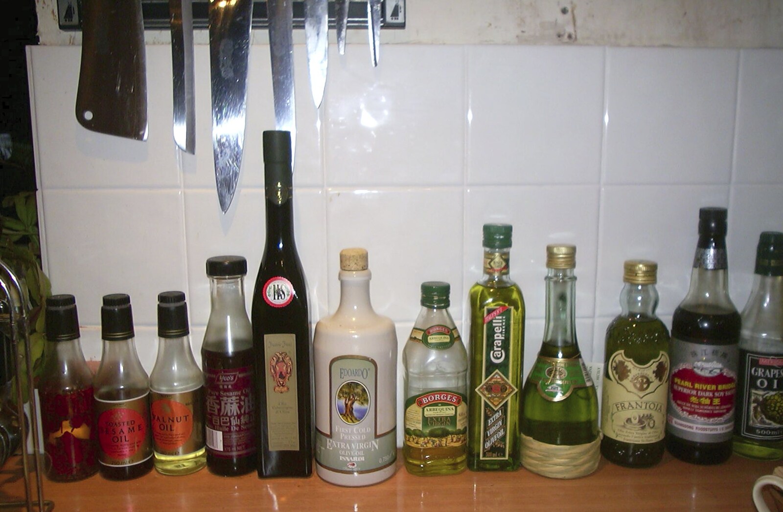 A nice collection of olive oil from June Randomness, Brome, Suffolk - 15th June 2001