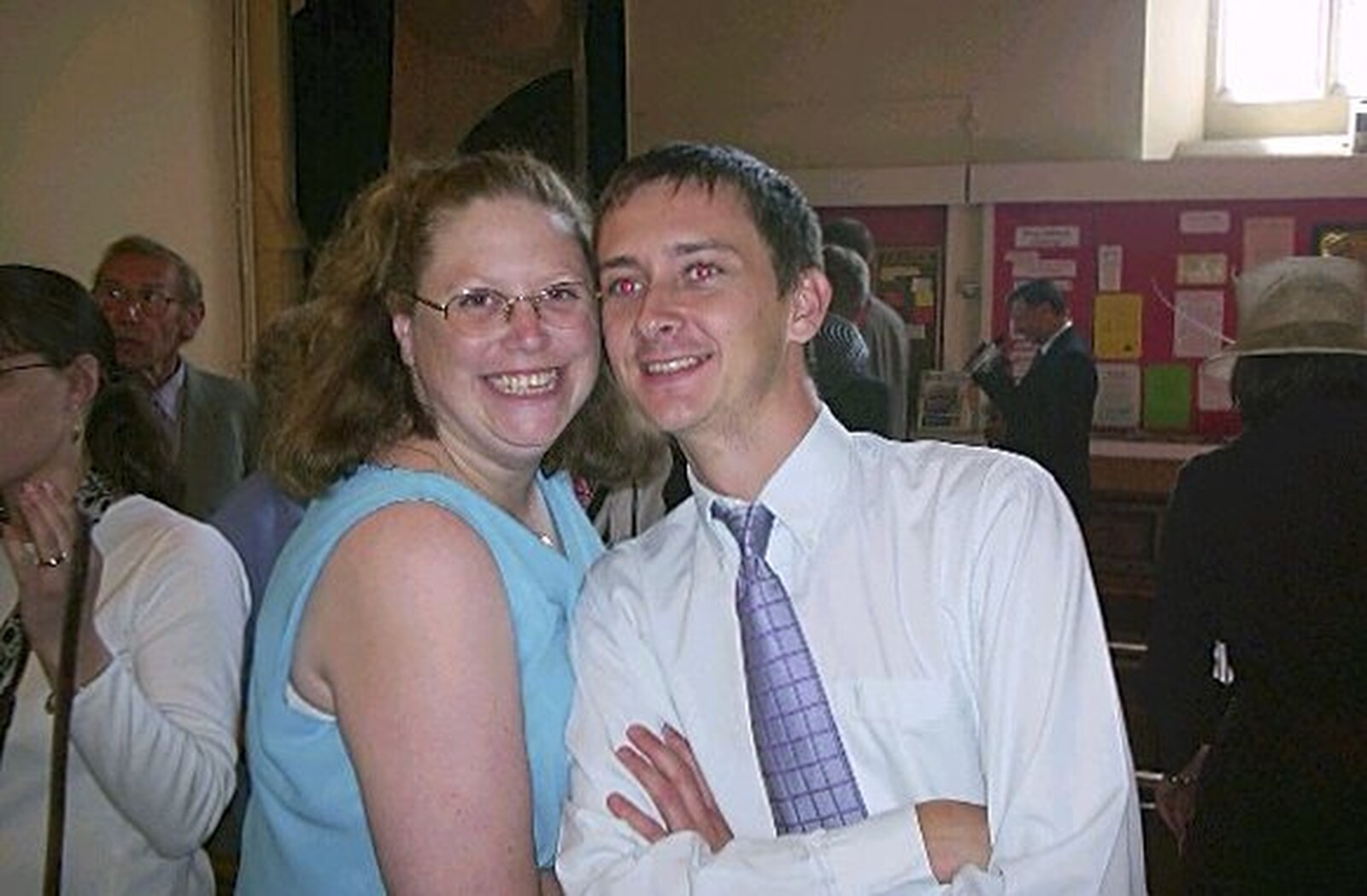 Heidi and Andrew from Phil and Lisa's Wedding, Woolverston Hall, Ipswich, Suffolk - 1st July 2001