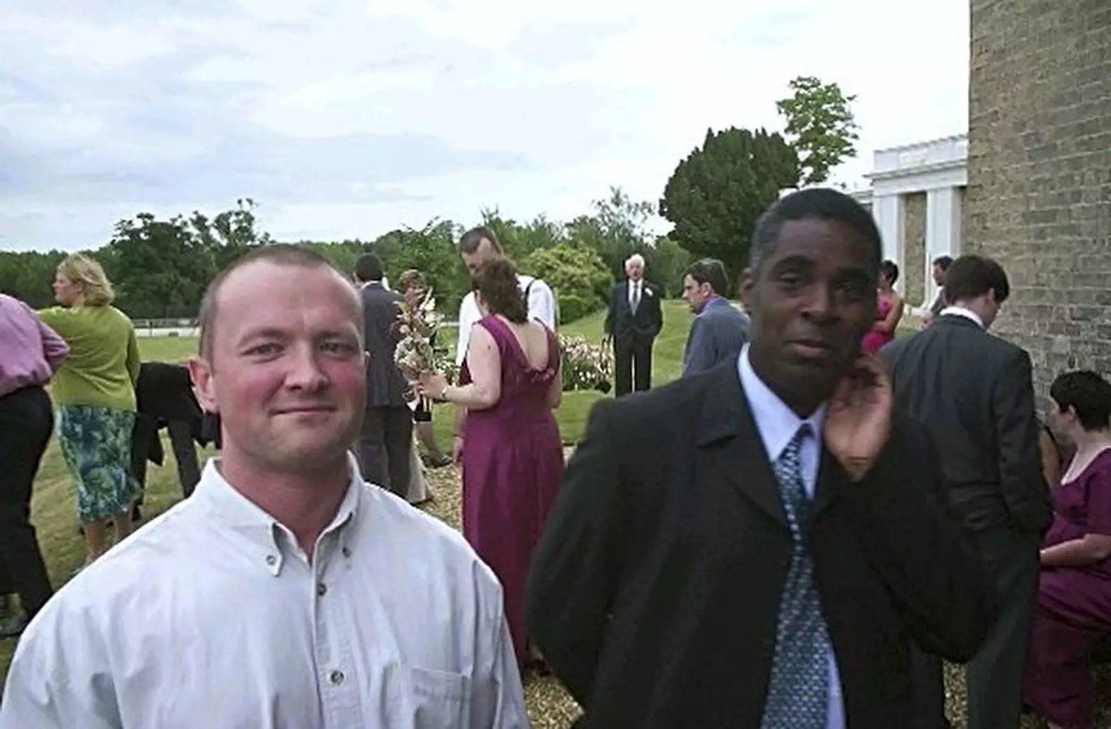 Foxy and Carl, from Phil and Lisa's Wedding, Woolverston Hall, Ipswich, Suffolk - 1st July 2001