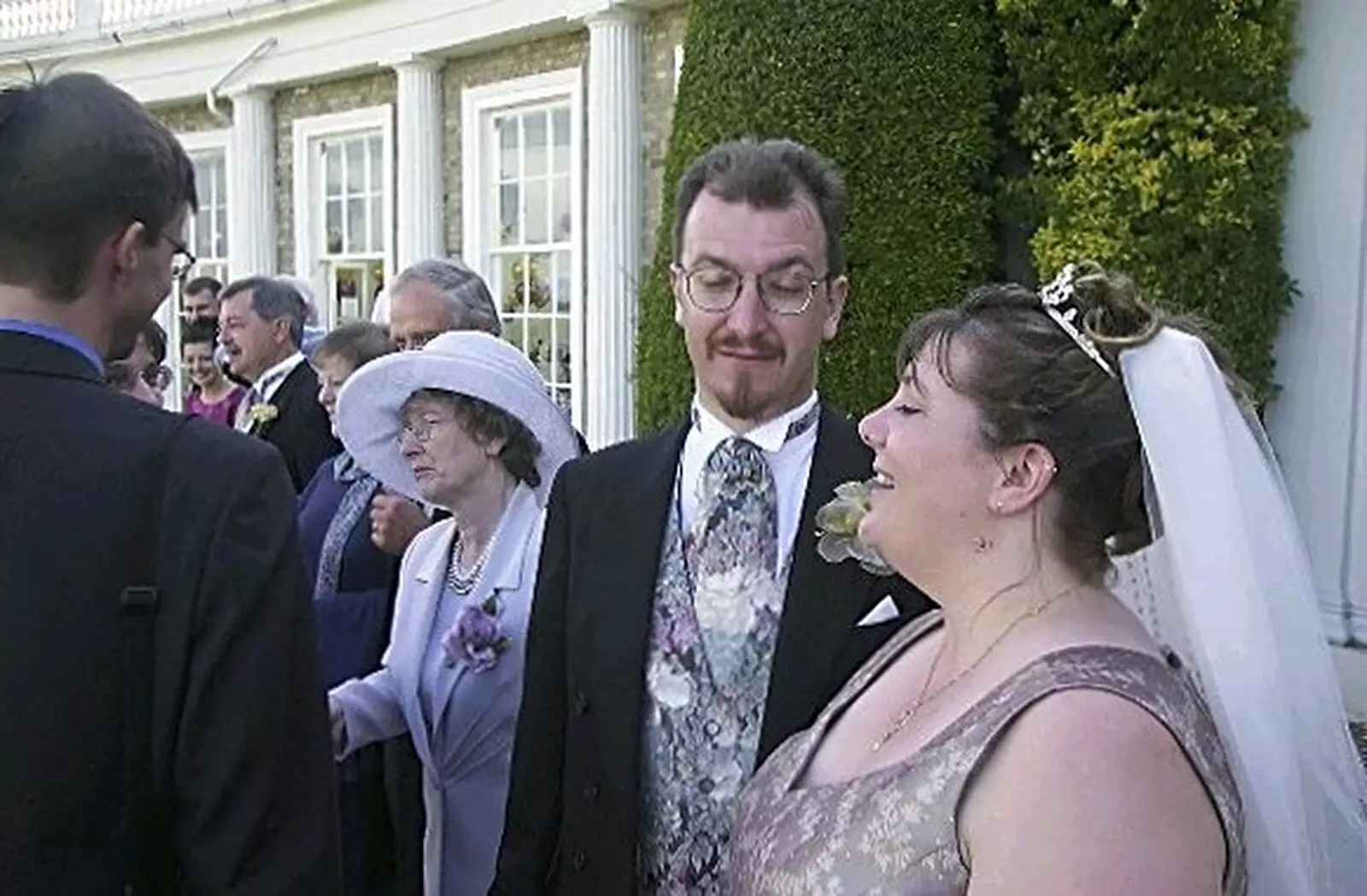 Phil and Lisa again, from Phil and Lisa's Wedding, Woolverston Hall, Ipswich, Suffolk - 1st July 2001