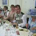 Wedding dinner, Phil and Lisa's Wedding, Woolverston Hall, Ipswich, Suffolk - 1st July 2001