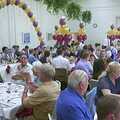 A room full of guests and balloons, Phil and Lisa's Wedding, Woolverston Hall, Ipswich, Suffolk - 1st July 2001