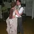 The married couple do the first dance, Phil and Lisa's Wedding, Woolverston Hall, Ipswich, Suffolk - 1st July 2001