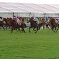 Horses thunder down the field, 3G Lab Goes to the Races, Newmarket, Suffolk - 15th July 2001