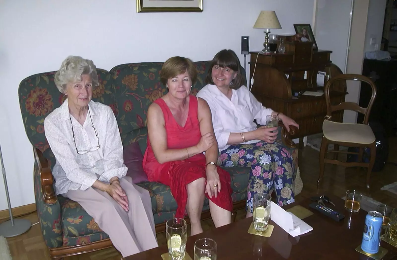 Grandmother, Judith and Caroline, from Elisa and Luigi's Wedding, Carouge, Geneva, Switzerland - 20th July 2001