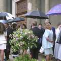 Outside the church in the drizzle, Elisa and Luigi's Wedding, Carouge, Geneva, Switzerland - 20th July 2001