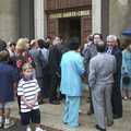 Wedding guests gather outside the church, Elisa and Luigi's Wedding, Carouge, Geneva, Switzerland - 20th July 2001
