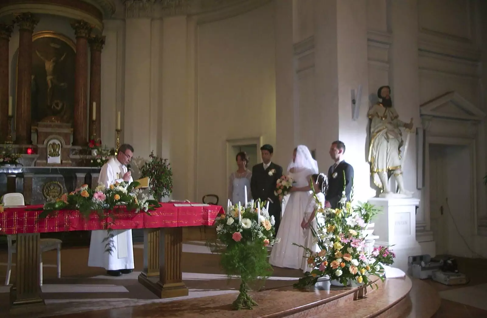 The wedding ceremony commences, from Elisa and Luigi's Wedding, Carouge, Geneva, Switzerland - 20th July 2001