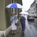 Grandmother with an overside umbrella, Elisa and Luigi's Wedding, Carouge, Geneva, Switzerland - 20th July 2001